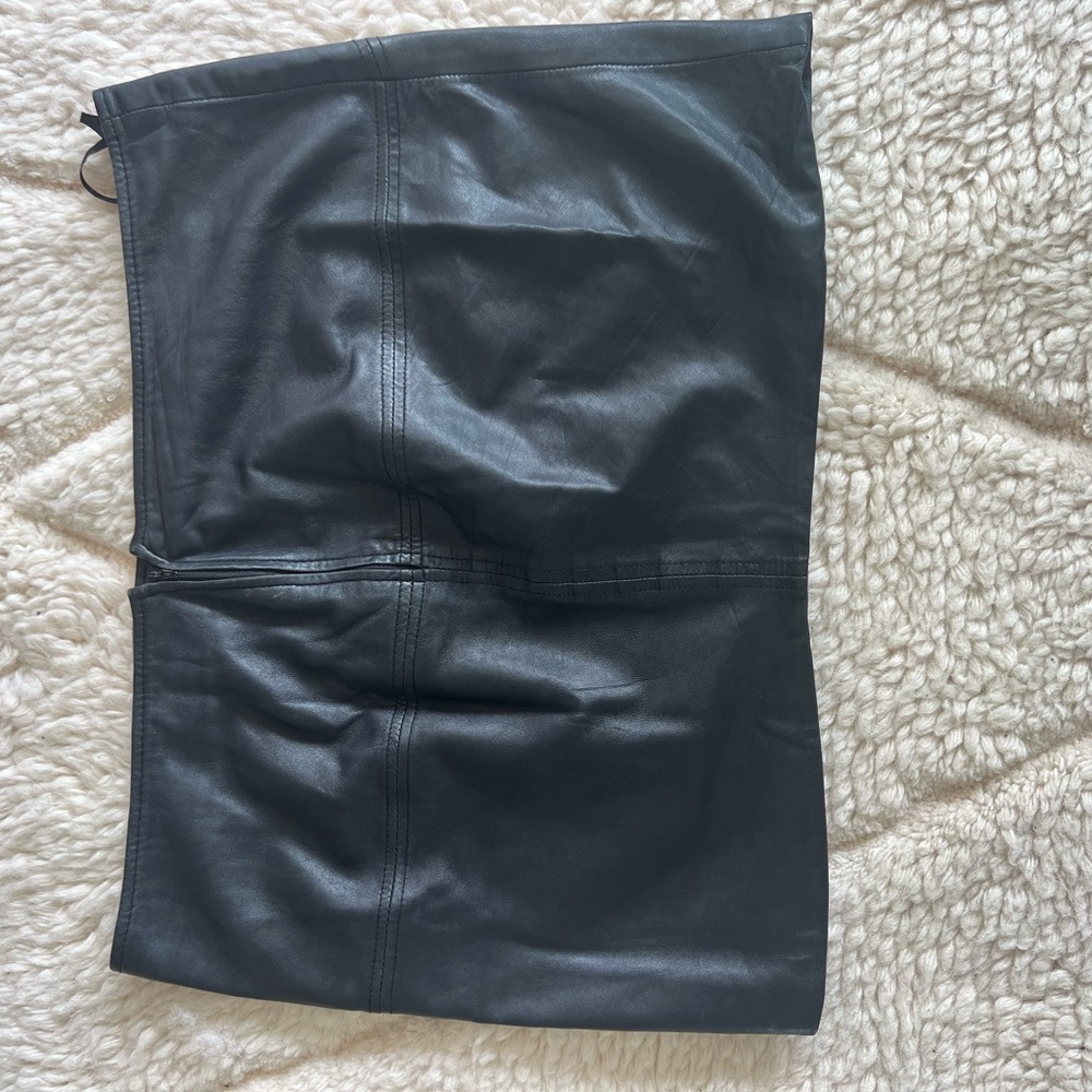ASOS genuine leather mini skirt size 16 - Picture 4 of 5